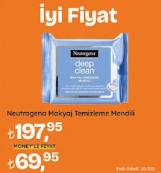 Neutrogena Deep Clean Makyaj Temizleme Mendili 25 Adet