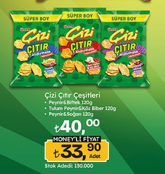 Ülker Çizi Çıtır Peynirli ve Soğanlı Süper Boy 120 gr
