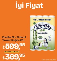Familia Plus Natural Tuvalet Kağıdı 48'lı