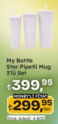 My Bottle Star Pipetli Mug 3'lü Set 