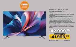 Xiaomi Tv A Pro 65 4K UHD Google Smart Qled Tv
