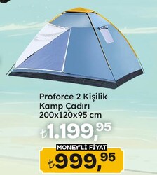Proforce 2 Kişilik Kamp Çadırı 200x120x95 cm
