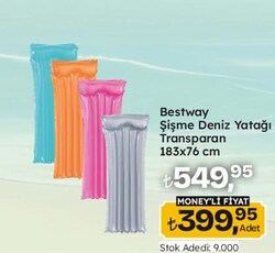 Bestway Şişme Deniz Yatağı Transparan 183x76 cm