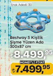 Bestway 5 Kişilik Şişme Yüzen Ada 300x87 cm
