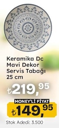Keramika Dc Mavi Dekor Servis Tabağı 25 cm