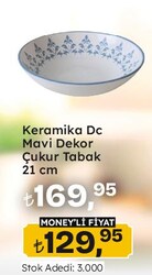 Keramika Dc Mavi Dekor Çukur Tabak 21 cm 