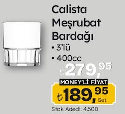 Lav Calista Meşrubat Bardağı 400 cc 3'lü