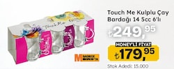 Touch Me Kulplu Çay Bardağı 14 5cc 6'lı