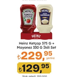 Heinz Ketçap 375 g+Mayonez 330 g