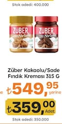 Züber Kakaolu/Sade Fındık Kreması 315 g