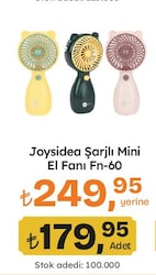Joysidea FN-60 Şarjlı Mini El Fanı
