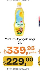 Yudum Ayçiçek Yağı 2 lt