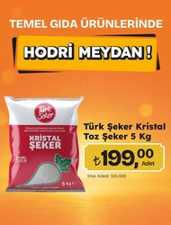 Türk Şeker Kristal Toz Şeker 5 kg