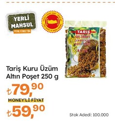 Tariş Kuru Üzüm Altın Poşet 250 g