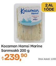 Kocaman Hamsi Marine Sarımsaklı 200 g