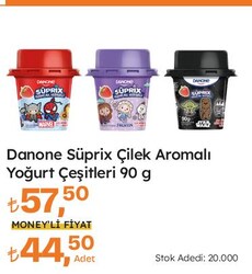 Danone Süprix Çilek Aromalı Yoğurt Çeşitleri 90 g