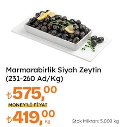 Marmarabirlik Siyah Zeytin kg 231-260