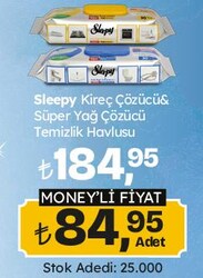 Sleepy Kireç Çözücü&Süper Yağ Çözücü Temizlik Havlusu