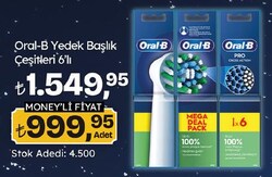 Oral-B Yedek Başlık Çeşitleri 6'lı