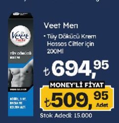 Veet Men Tüy Dökücü Krem Hassas 200 ml