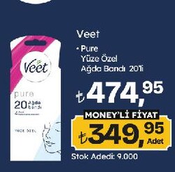 Veet Pure Yüze Özel Ağda Bandı 20'li