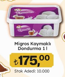 Migros Kaymaklı Dondurma 1 l