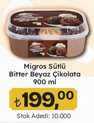 Migros Sütlü Bitter Beyaz Çikolata 900 ml