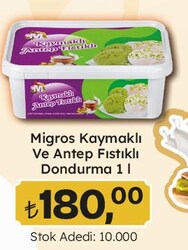 Migros Kaymaklı ve Antep Fıstıklı Dondurma 1 l