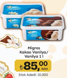 Migros Kakao Vanilya/Vanilya 1 l
