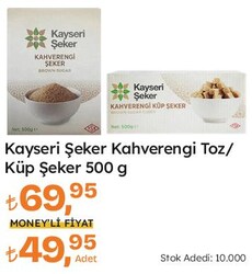 Kayseri Şeker Kahverengi Toz/Küp Şeker 500 g