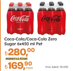 Coca-Cola/Coca-Cola Zero Suggar 6x450 ml Pet
