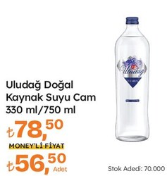 Uludağ Doğal Kaynak Suyu Cam 330 ml/750 ml