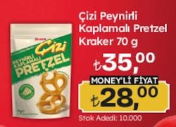 Ülker Çizi Peynirli Kaplamalı Pretzel Kraker 70 g