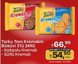 Torku Tam Kremalım Bisküvi 3'lü 83 g Çeşitleri