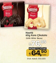 Nestle Kare Çikolata Sütlü/Bitter/Beyaz 60 g