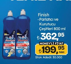 Finish Parlatıcı ve Kurutucu Çeşitleri 800 ml