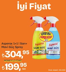 Asperox 1+1 l Sarı+ Mavi Güç Sprey