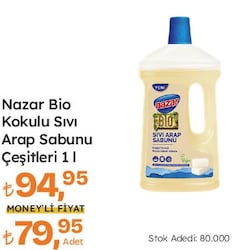 Nazar Bio Kokulu Sıvı Arap Sabunu Çeşitleri 1 l