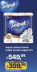 Selpak Deluxe Pamuk Katkılı Tuvalet Kağıdı 32'li 