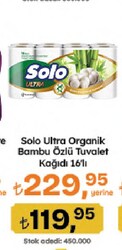 Solo Ultra Organik Bambu Özlü Tuvalet Kağıdı 16'lı
