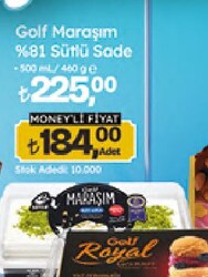 Golf Maraşım %81Sütlü Sade 500 ml