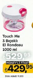 Touch Me 3 Bıçaklı El Rondosu 1000 ml