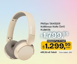 Philips TAH3209 Kablosuz Kafa Üstü Kulaklık