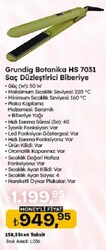 Grundig Botanika HS 7031 Saç Düzleştirici Biberiye