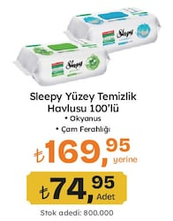 Sleepy Yüzey Temizlik Havlusu 100'lü Çeşitleri