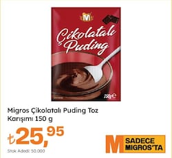 Migros Çikolatalı Puding Toz Karışımı 150 g
