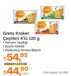 Greta Kraker Çeşitleri 4'lü 120 g