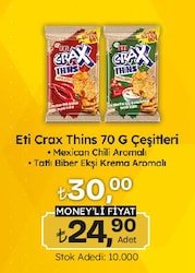 Eti Crax Thins 70 g Çeşitleri