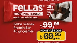 Fellas Yüksek Protein Bar 45 gr Çeşitleri