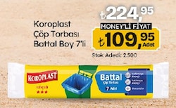 Koroplast Çöp Torbası Battal Boy 7'li